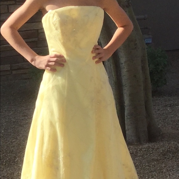 yellow belle wedding dress